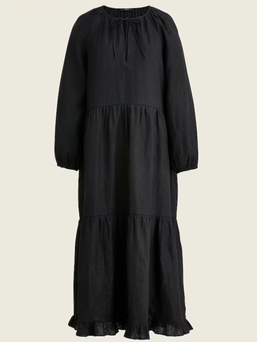 J CREW Chavez Tiered Linen Midi Dress SZ L/XL ~ NWT